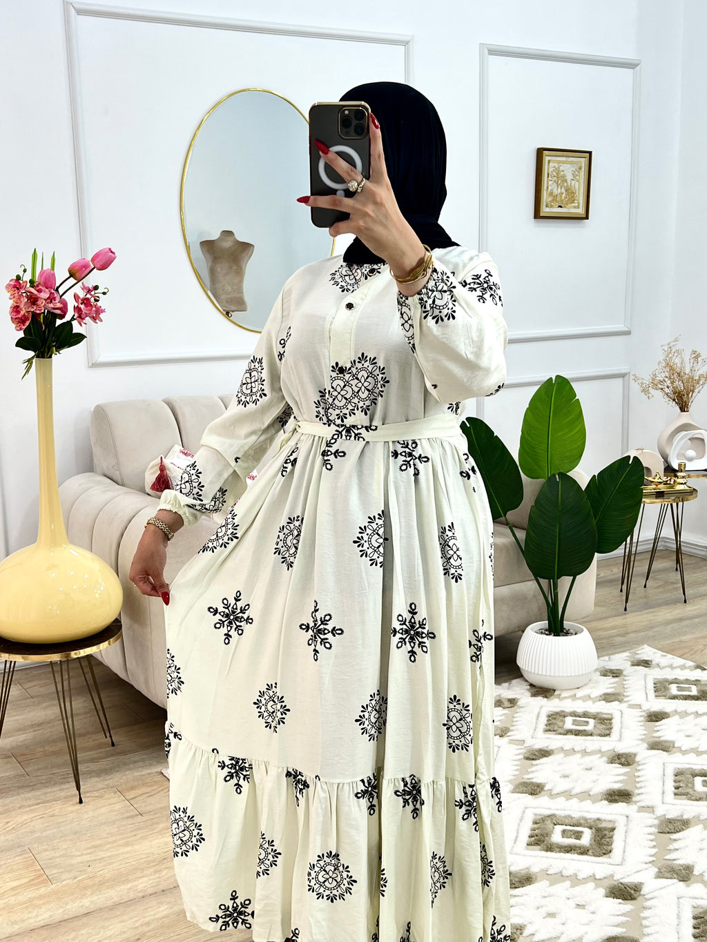 Robe Étoilée en Lin