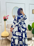 Robe Marbrée en Lin